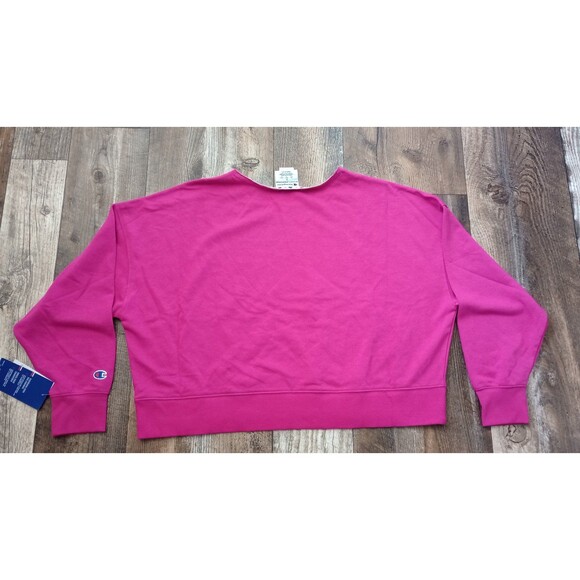 NWT Women's Purple Champion Cropped Pullover Sweatshirt, Size Large - Picture 8 of 11